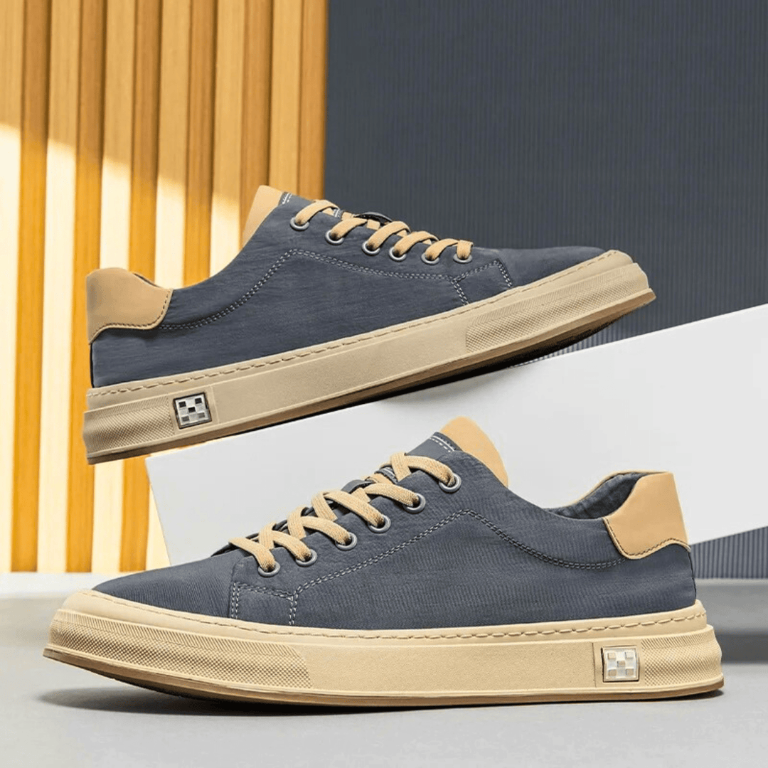 Men's Canvas Low-Top Trainers – Cushioned City Sneakers – view 2