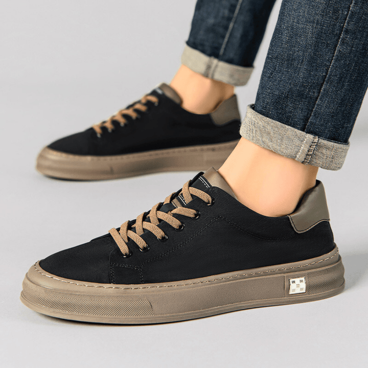Men's Canvas Low-Top Trainers – Cushioned City Sneakers – view 11