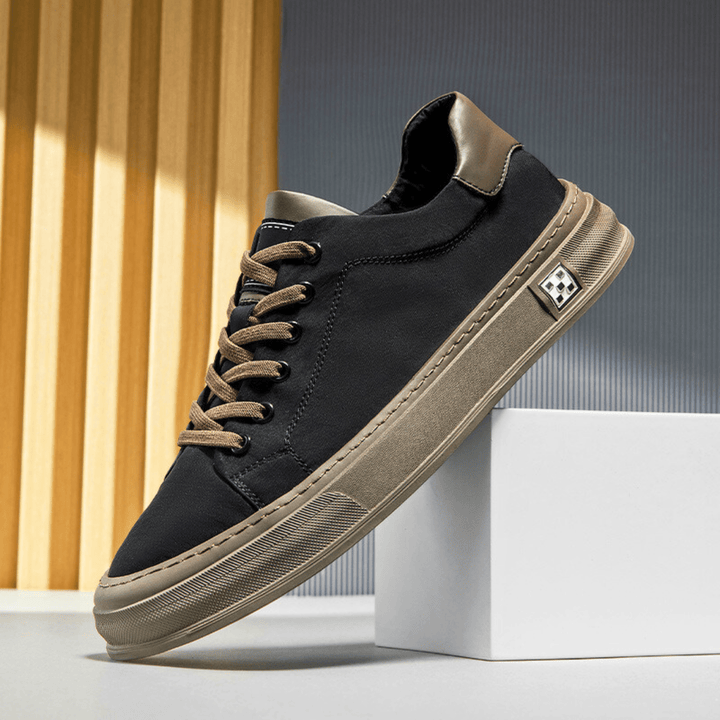 Men's Canvas Low-Top Trainers – Cushioned City Sneakers – view 7