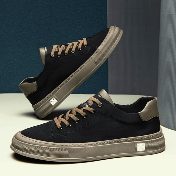Men's Canvas Low-Top Trainers – Cushioned City Sneakers – view 10