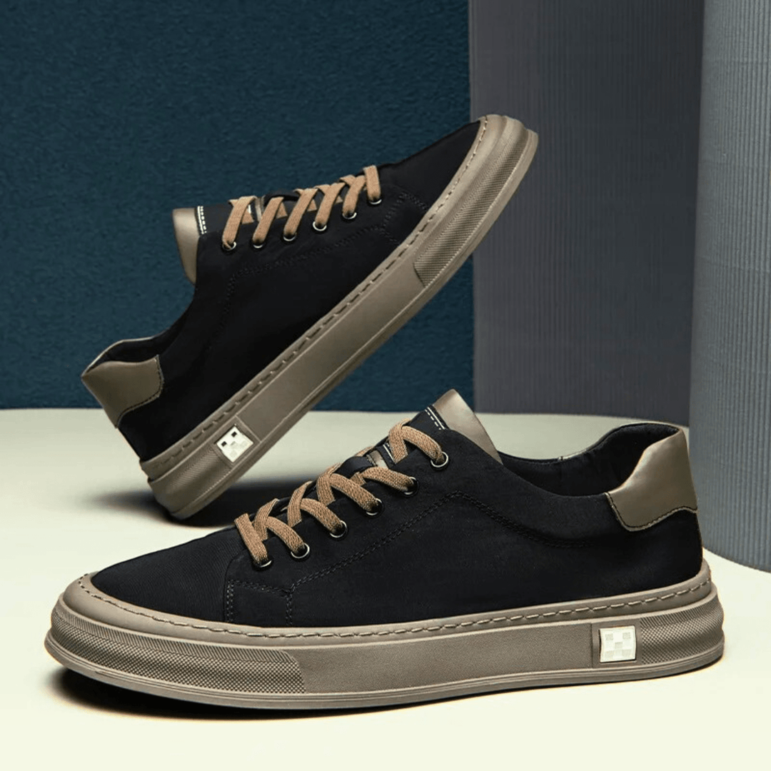 Men's Canvas Low-Top Trainers – Cushioned City Sneakers – view 10