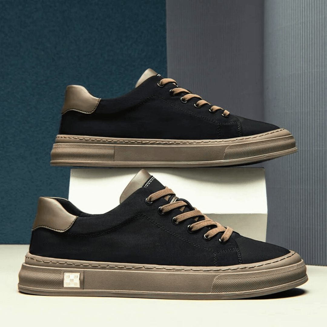Men's Canvas Low-Top Trainers – Cushioned City Sneakers – view 9