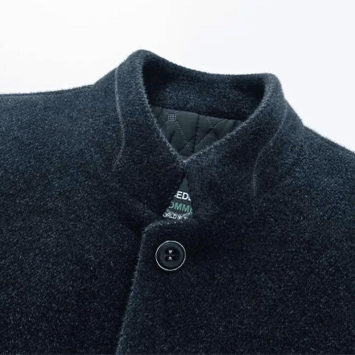 Men's Wool Blend Jacket – Quilted Stand Collar City Layer – view 6