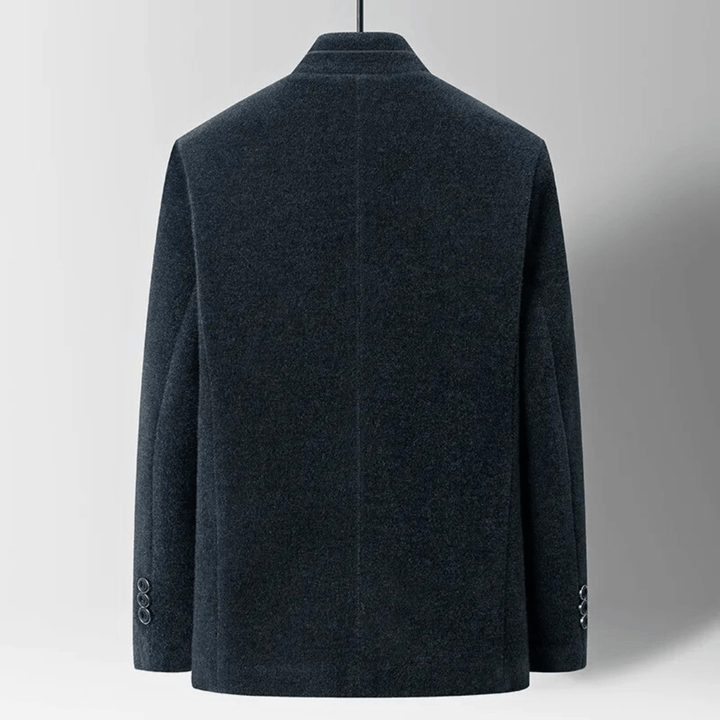 Men's Wool Blend Jacket – Quilted Stand Collar City Layer – view 4