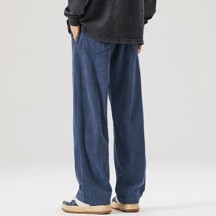 Men's Corduroy Wide-Leg Trousers – Relaxed Drawstring Fit – view 6