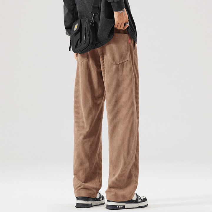 Men's Corduroy Wide-Leg Trousers – Relaxed Drawstring Fit – view 9