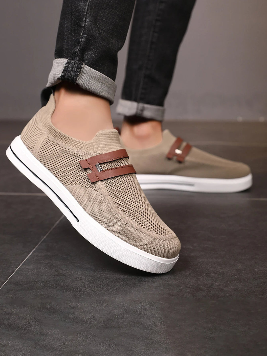 Men's Knit Slip-On Trainers – Lightweight Everyday Comfort – view 10