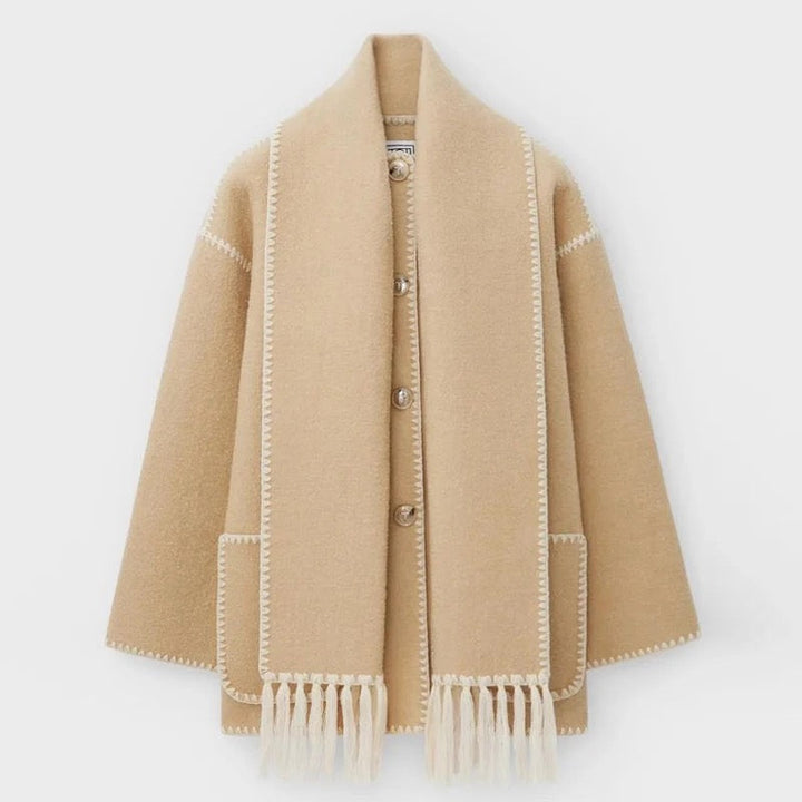 Women's 2-in-1 Scarf Coat – Plush Tailored Winter Elegance – view 11