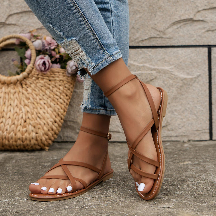 Women's Strappy Flat Sandals - Everyday Summer Comfort