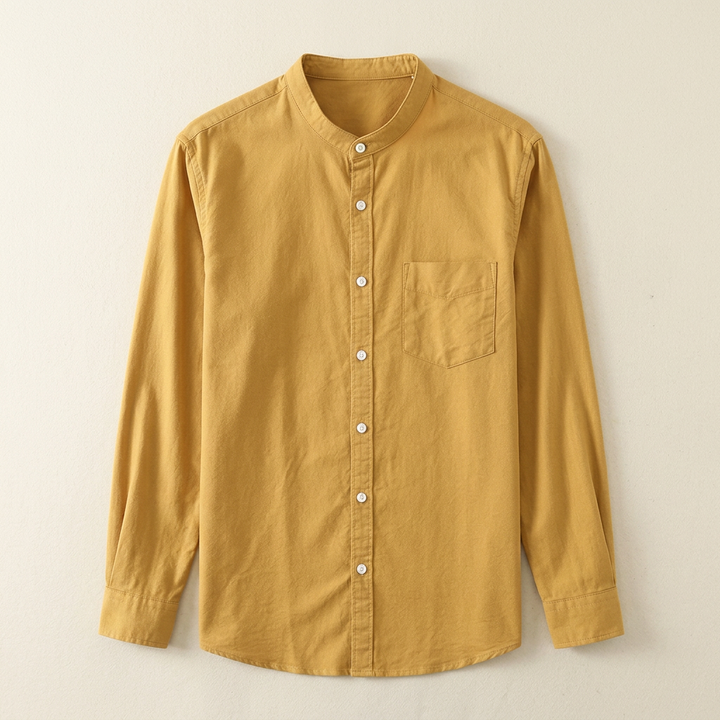 Men's Florence Cotton Shirt – Long Sleeve Button-Up Classic – view 7